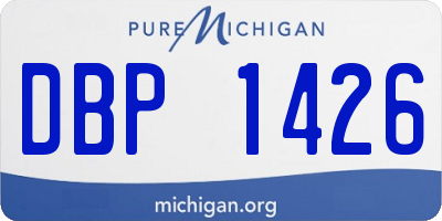 MI license plate DBP1426