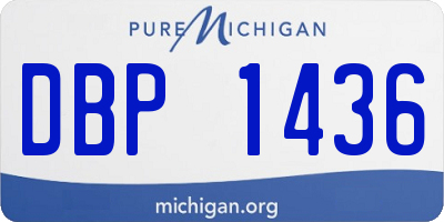 MI license plate DBP1436