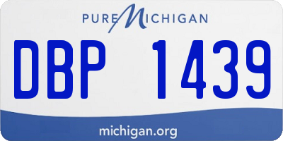 MI license plate DBP1439