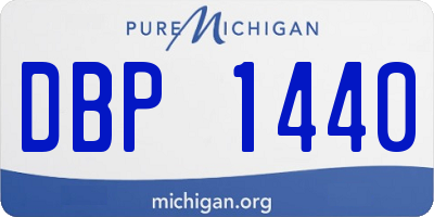 MI license plate DBP1440