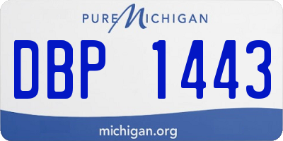 MI license plate DBP1443