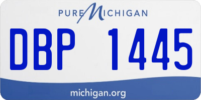 MI license plate DBP1445
