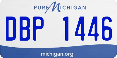 MI license plate DBP1446