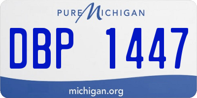 MI license plate DBP1447
