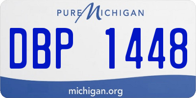 MI license plate DBP1448