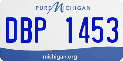 MI license plate DBP1453