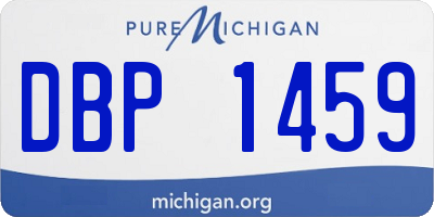 MI license plate DBP1459