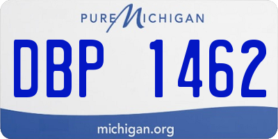 MI license plate DBP1462