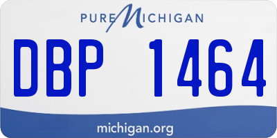 MI license plate DBP1464