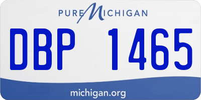 MI license plate DBP1465