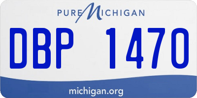 MI license plate DBP1470