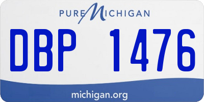 MI license plate DBP1476
