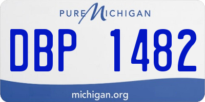 MI license plate DBP1482