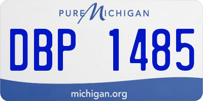 MI license plate DBP1485