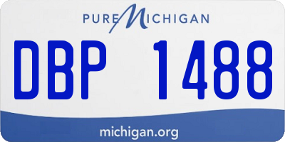 MI license plate DBP1488