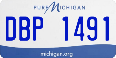 MI license plate DBP1491