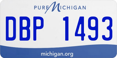 MI license plate DBP1493