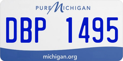 MI license plate DBP1495