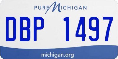 MI license plate DBP1497