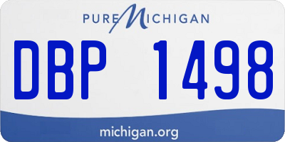 MI license plate DBP1498