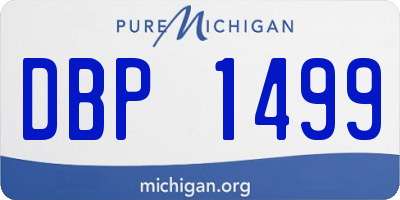 MI license plate DBP1499