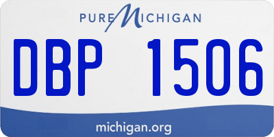 MI license plate DBP1506