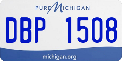 MI license plate DBP1508