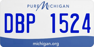 MI license plate DBP1524