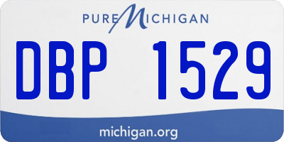 MI license plate DBP1529