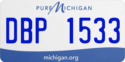 MI license plate DBP1533