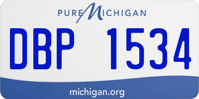MI license plate DBP1534