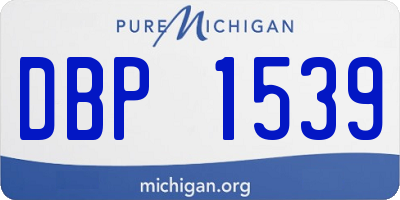 MI license plate DBP1539