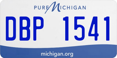 MI license plate DBP1541
