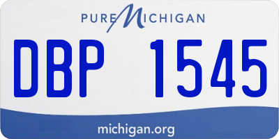 MI license plate DBP1545