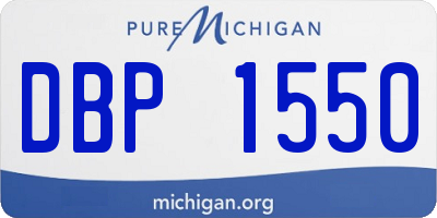MI license plate DBP1550