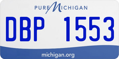 MI license plate DBP1553