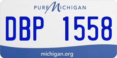 MI license plate DBP1558