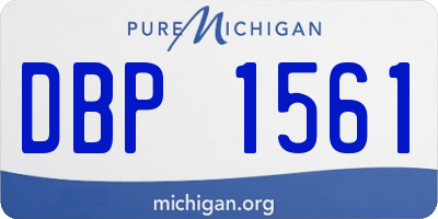 MI license plate DBP1561