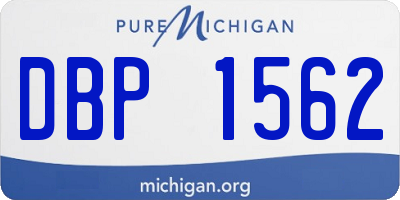 MI license plate DBP1562