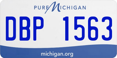 MI license plate DBP1563