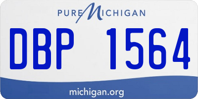 MI license plate DBP1564