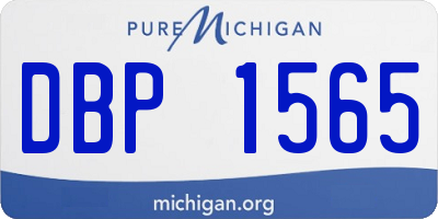 MI license plate DBP1565