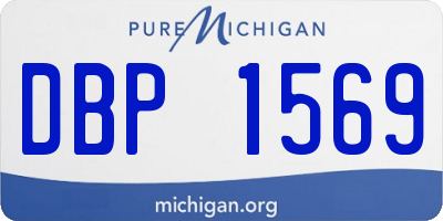 MI license plate DBP1569