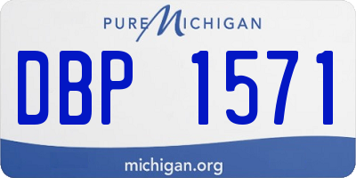 MI license plate DBP1571