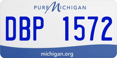 MI license plate DBP1572