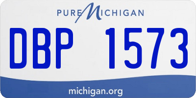 MI license plate DBP1573