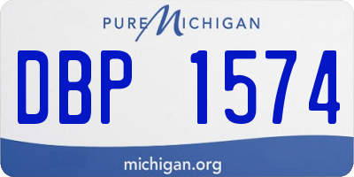 MI license plate DBP1574