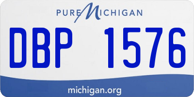 MI license plate DBP1576