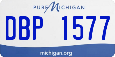 MI license plate DBP1577