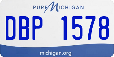 MI license plate DBP1578